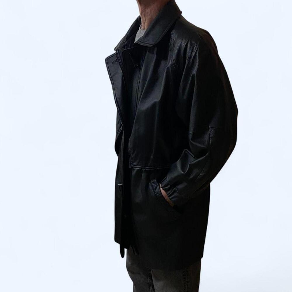 Vintage Y2K Wilsons Leather Hooded Parka w/ Thinsulate Liner